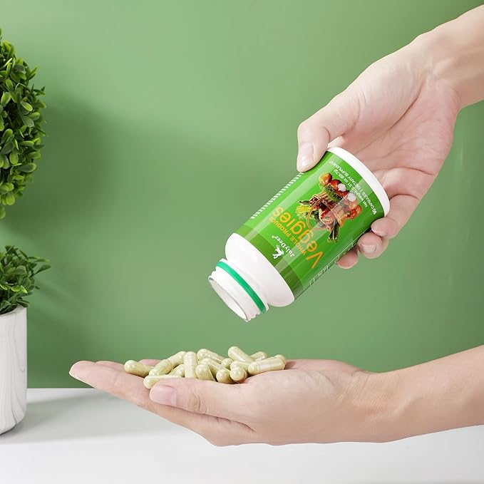 Veggie Supplement Premium Ingredients Natural – 90 Total Vegetarian Capsules | Balance of Natural 18 Whole Veggie Blend | Fresh Superfood Formula with Vitamins and Minerals