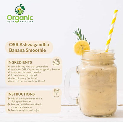Organic Ashwagandha Root Powder - 1.10 lbs (17.64 oz) | Resealable Kraft Bag,Non-GMO, Indian Ginseng, Withania Somnifera -100% Raw from India, by SHOPOSR
