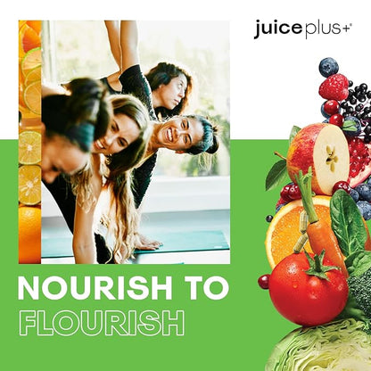 Juice Plus+ Fruit, Vegetable & Berry Blend - Fruit and Vegetable Supplement for Immune Support, Cognitive Health & Radiant Skin - 3 Bottles, (120 Capsules Each)