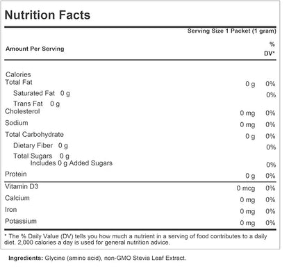 Andrew Lessman Sucress Stevia Sweetener 500 Packets - Natural Non-Caloric Stevia Leaf Sweetener, Zero Calories, Non-GMO, No Added Sugar, Carbohydrates or Flavors, No Artificial Sweeteners.