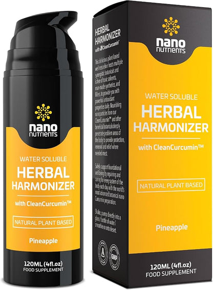 Herbal Harmonizer with CleanCurcumin(TM) - Multi Botanical Antioxidants Supplement - Water Soluble - Nano Curcumin - Holistic Wellness Defender - Healthy Drink Mix (4 fl.oz, Pineapple)