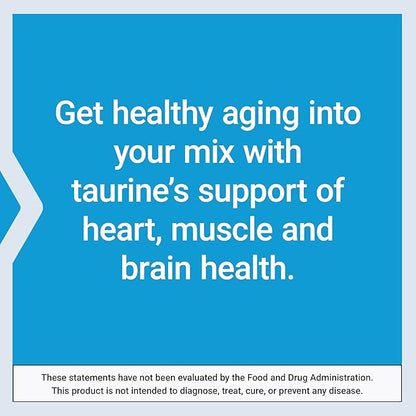 Life Extension Taurine Powder – Healthy Cardiovascular Support, Promotes Brain Health, Healthy Aging, and Muscle and Exercise Recovery – Gluten-Free, Non-GMO, Vegetarian – 300 Grams