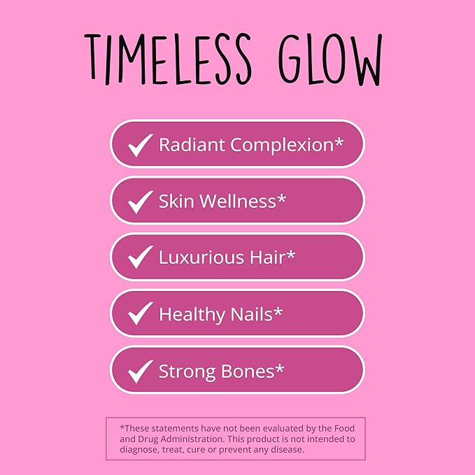 Vegan Collagen Builder w/ Hyaluronic Acid – Hair Skin and Nails Vitamins for Youthful Glow | Keratin & Elastin Booster | Bones, Cartilage, Tendons | Vitamin A, L-Lysine | Vegetarian | Non-GMO, 60 Ct