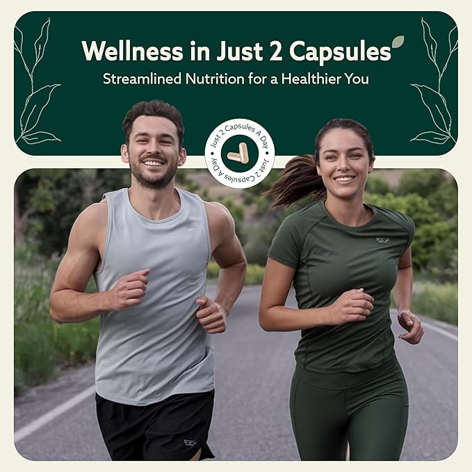 Burdock Root Organic and Bladderwrack 10 in 1 Immunity Booster Power Blend with Irish Sea Moss, Ashwagandha and Black Seed Supplement for Men and Women, Seamoss Pills Herbal, Vegan - 60 Capsules