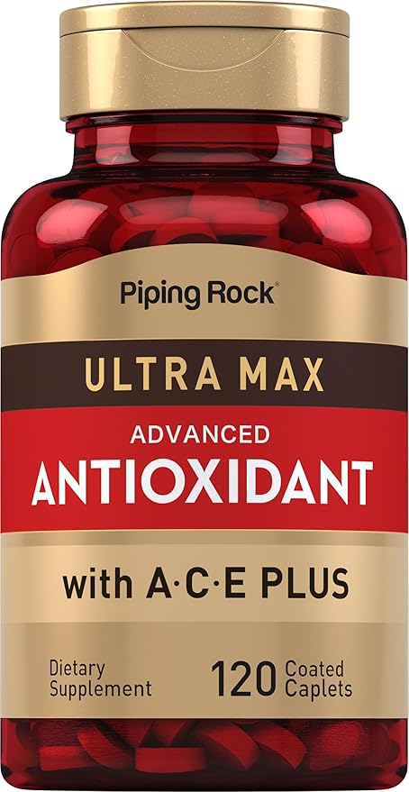 Piping Rock Antioxidant Supplements 120 Caplets | Advanced Formula for Men and Women | with Vitamin A, C, E | Ultra Max Complex | Non-GMO, Gluten Free