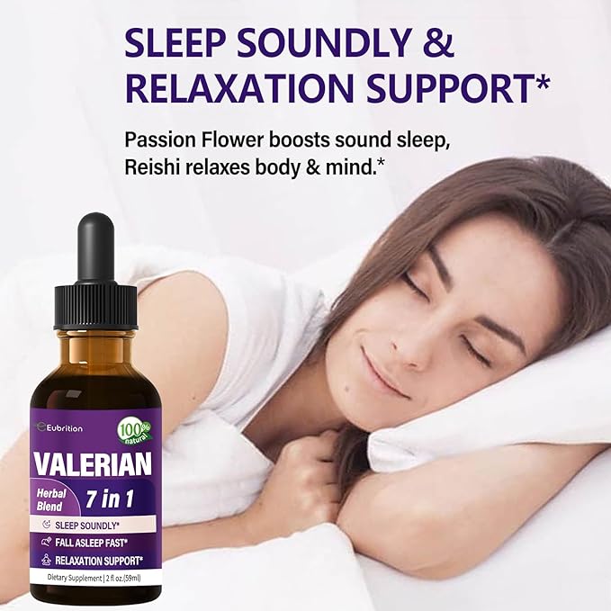 Valerian Root Immune Support, Blend with Valerian Root Support Sleep Soundly, Fall Asleep Fast & Relaxation. 2oz