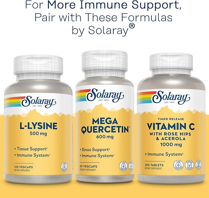 Solaray Bio Zinc 15 mg | Triple Zinc Complex for Healthy Immune System, Endocrine & Cell Function Support | 100 VegCaps