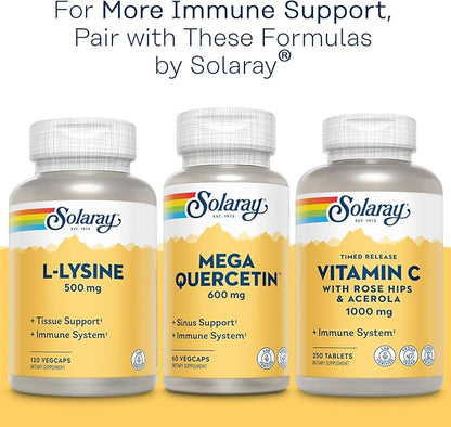 Solaray Bio Zinc 15 mg | Triple Zinc Complex for Healthy Immune System, Endocrine & Cell Function Support | 100 VegCaps
