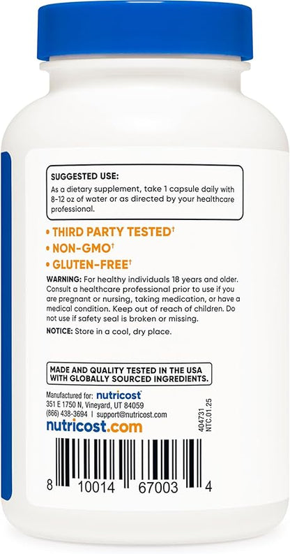 Nutricost Bromelain 500mg, 120 Vegetarian Capsules - Bromelain (1200 GDU), Non-GMO, Gluten Free