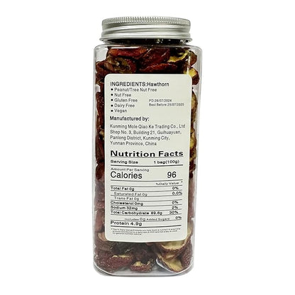 Premium Seedless Dried Hawthorn 160g（5.64oz） Nature Sun-Dried Hawthorn,shanzha Herbal Tea Hawthorn Fruit Tea 山楂干 无硫山楂片