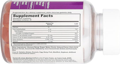 Hair, Skin & Nails Gummy Dietary Supplement, Natural Strawberry, 60 Count