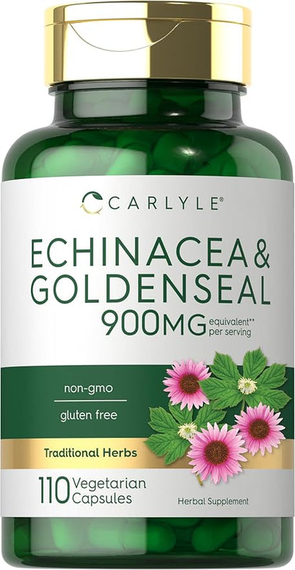 Carlyle Echinacea Goldenseal Capsules | 110 Count | Vegetarian, Non-GMO, Gluten Free