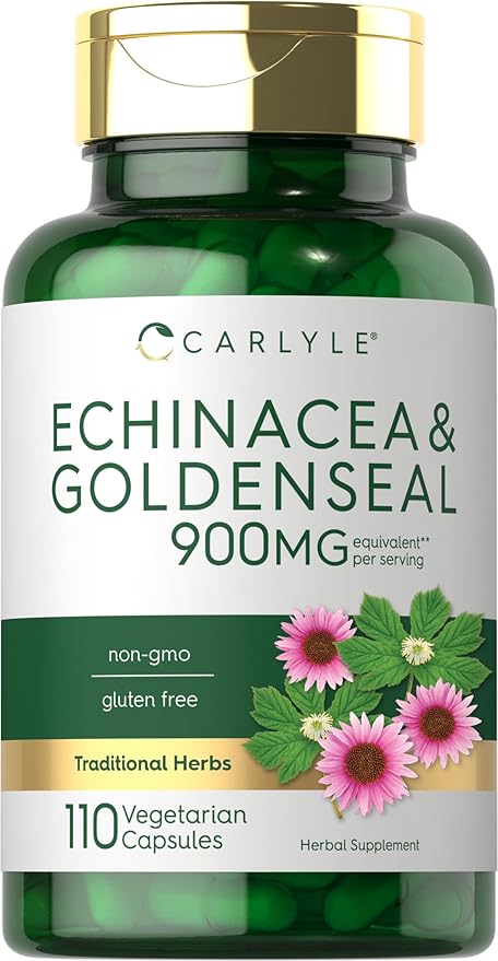 Carlyle Echinacea Goldenseal Capsules | 110 Count | Vegetarian, Non-GMO, Gluten Free
