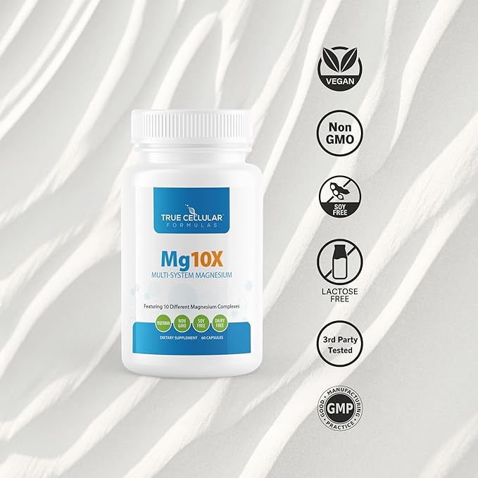Mg10X Multi-System Magnesium | Supplement to Support Sleep - 60 Capsules | Enhanced Sleep, Immune System & Metabolic Support | Includes Magnesium Glycinate, Citrate and More