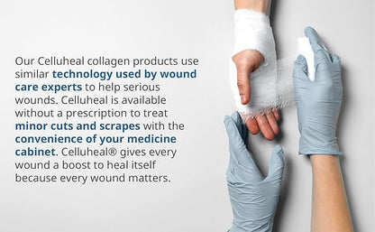 Cellufil® Collagen Particles for Advanced Wound Care – 100% Non-Hydrolyzed Bovine Collagen for Tissue Regeneration, First Aid & Minor Bleeding, One Vial