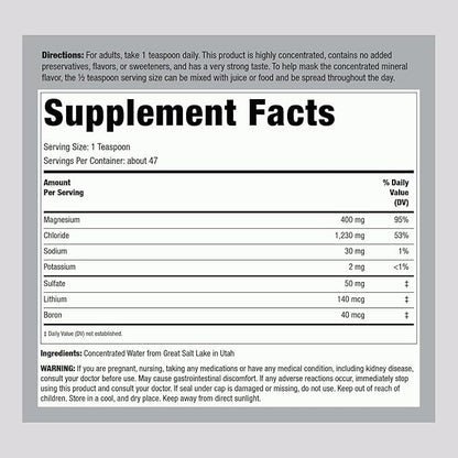Piping Rock Liquid Ionic Magnesium | 400 mg | 8 oz | Non-GMO, Gluten Free Supplement