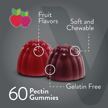 Prebiotic Fiber Gummies for Adults, 4g - Zero Sugar Added - Fiber Supplement Gummies for Digestive Health Regularity & Natural Weight Support - Vegan, Gelatin Free - Chewable Fruit Flavored Gummy