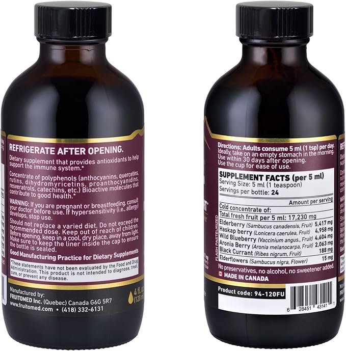 Immunia Fusion - Enhance Your Immune Support. A Powerful Formula Made with elderberries, elderflowers, and Blue Fruits Rich in polyphenols. A Concentrated antioxidant Formula. (3-Pack)