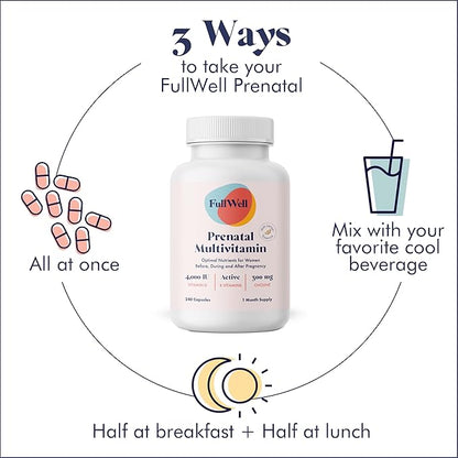 Prenatal Vitamins Lemon | choline, folate, vitamin D for fetal growth, brain development | 26 Vital Nutrients | Dietitian-formulated, OBGYN recommended, non-GMO, 3rd Party tested, 60 Servings