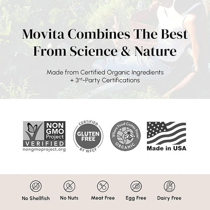 Movita Fermented Vitamin C 250mg – Immunity Booster, Antioxidant Protection, Aids Collagen Synthesis & Iron Absorption – Organic, Vegan, Gluten-Free, Non-GMO – 30-Day Supply (Eco-Friendly Pouch)