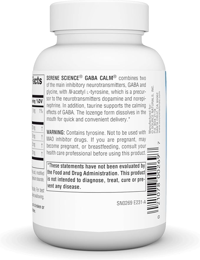 Source Naturals Serene Science, GABA Calm - Supports A Calming Mood, Quick Dissolving Orange Flavor* - 120 Lozenges
