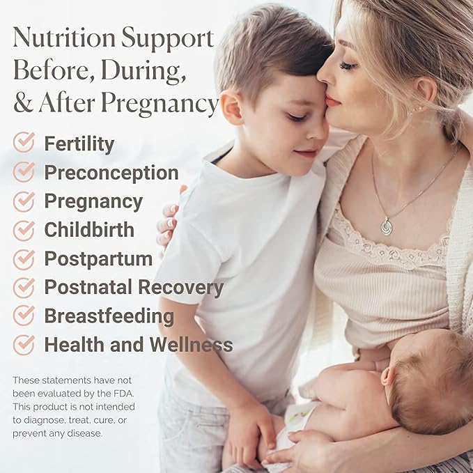 Prenatal Collagen Peptides - Grass-Fed Collagen Protein, with Glycine & Amino Acids for Pregnancy & Postpartum - Help Digestion, Immune Health, Pelvic Floor, & Postpartum Recovery (16 oz.)