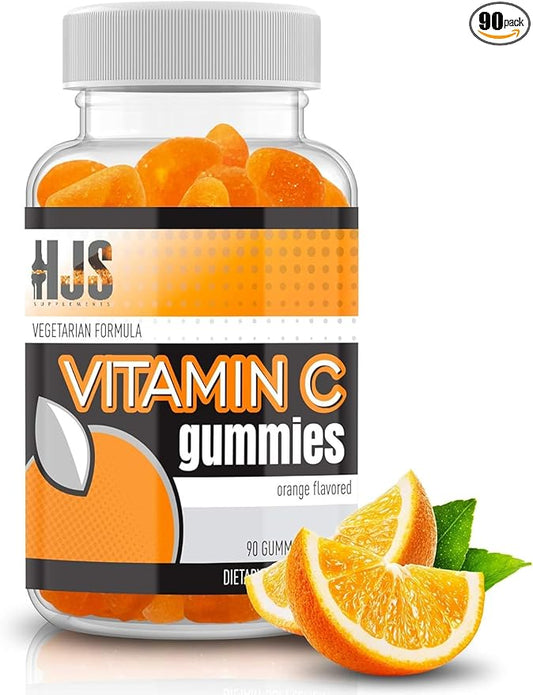 Vitamin C Gummies | Chewable Orange Flavored | Immune Support | Heart Health | Gluten-Free & Vegetarian | Vitamin C Gummies for Adults & Kids- 90 Count