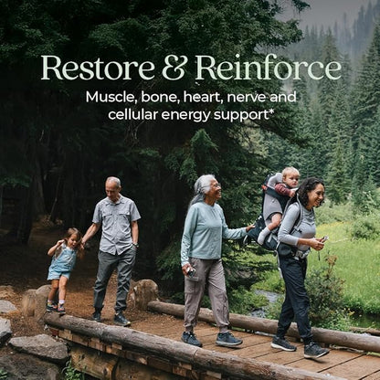 New Chapter Magnesium Complex Supplement for Heart, Bone, Nerve, Muscle & Cellular Energy - Well-Absorbed Magnesium Glycinate + Sea-Sourced & Fermented Forms, 100% Vegan, 60 Tablets