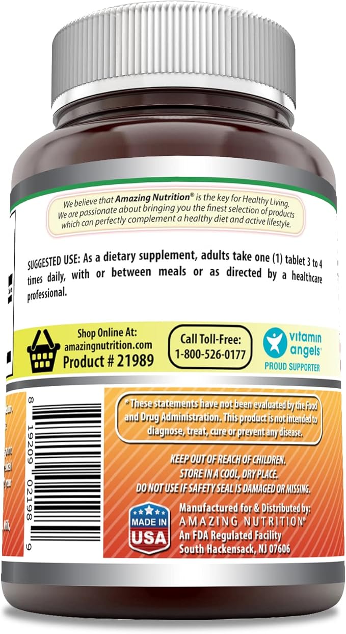 Amazing Formulas Bromelain 500 Mg Tablets Supplement | Non-GMO | Gluten Free | Made in USA (240 Count)