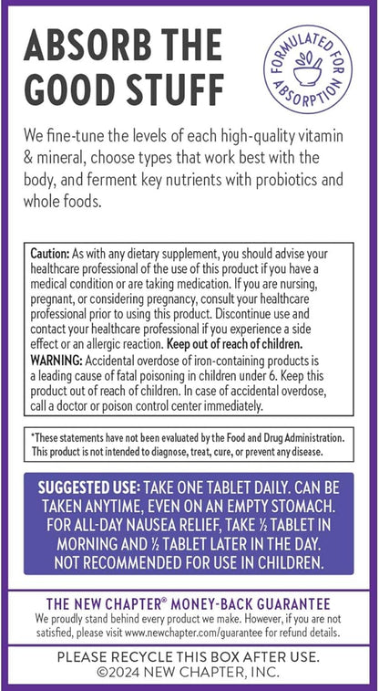 New Chapter Prenatal Vitamins, One Daily Prenatal Multivitamin Enhanced for Age 35+ with Methylfolate + Choline for Healthy Mom & Baby, Gluten Free & Non-GMO- 90 ct