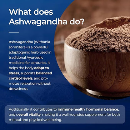 OxyEnergy Ashwagandha Extra Strength-750mg-Stress Relief- Immune & Energy Support - Gluten, Dairy & Soy Free - 60 Capsules