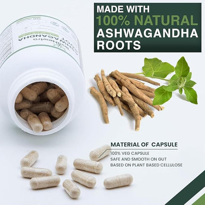 Ashwagandha KSM-66 Herbal Supplement 300mg, 120 Capsules