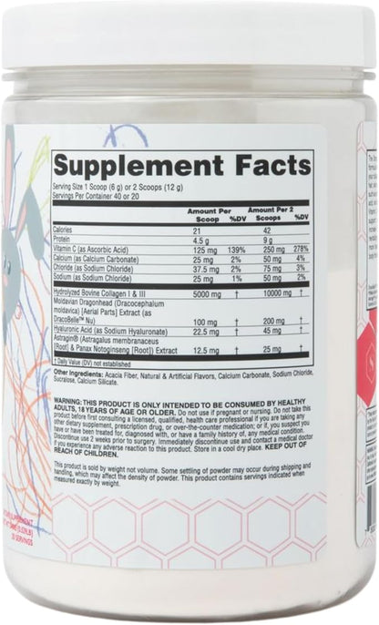 Strong + Sexy Fit Collagen Peptides Plus Powder with Hyaluronic Acid and Vitamin C, Women's Hair, Skin, Nails and Joint Support Supplement, Grass Fed Bovine Collagen, Silly Rabbit, 20-40 SVG