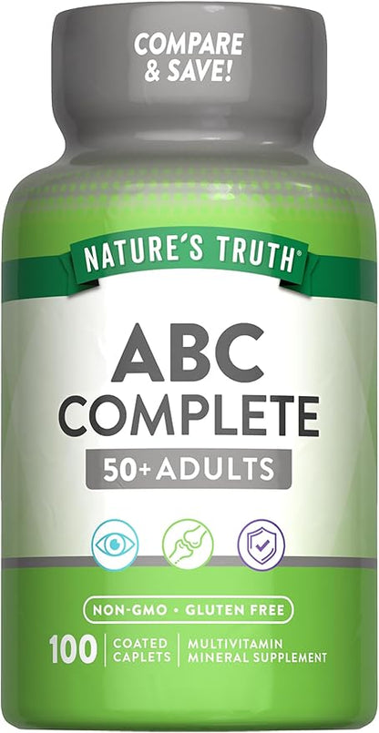 Nature's Truth Multivitamin for Adults 50+ | Non-GMO & Gluten Free Daily Supplement | Plus Vitamin D, C, and B Vitamins