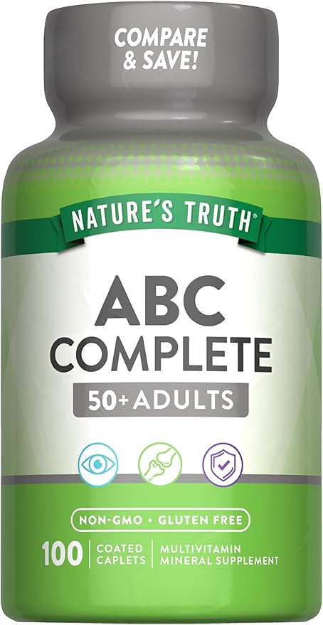 Nature's Truth Multivitamin for Adults 50+ | Non-GMO & Gluten Free Daily Supplement | Plus Vitamin D, C, and B Vitamins