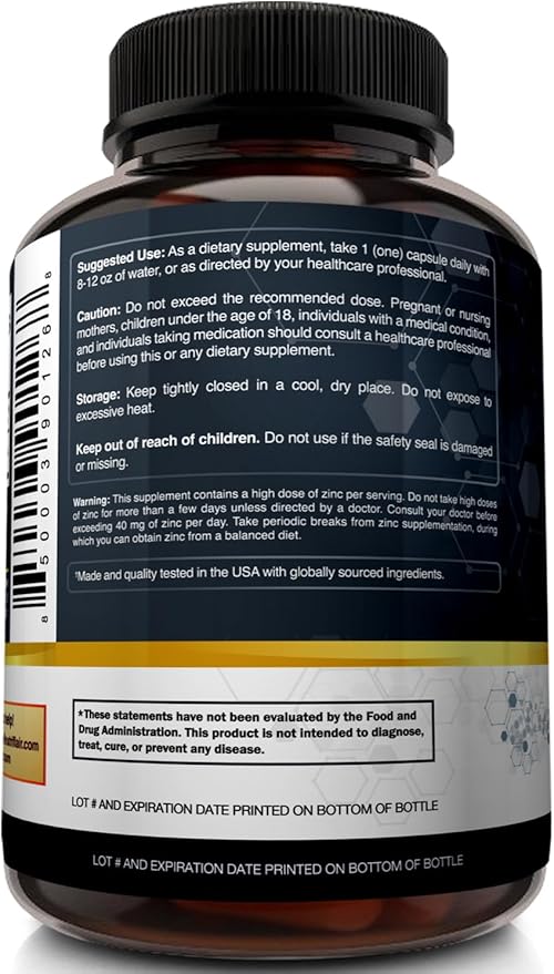 NutriFlair Zinc Picolinate 50mg, 120 Capsules - Maximum Absorption Zinc Supplement Pills - Immune System Booster, Immunity Defense, Powerful Non-GMO Antioxidant - Compare to gluconate, Citrate, Oxide