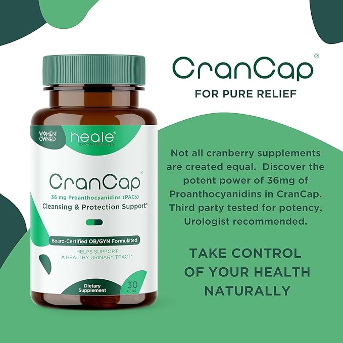 Cranberry Pills - Urinary Tract Health Cranberry Supplement - 36mg of Potent PACs - Non GMO, Vegan, Gluten Free - by Heale - 120 Capsules