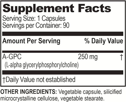 Brain Basics Ultra Alpha-GPC | 500 mg A-GPC | 90 Servings