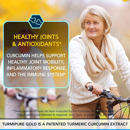 BioEmblem Turmeric Curcumin with Clinically Studied TurmiPure Antarctic Krill Oil Supplement