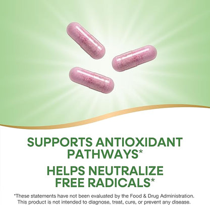 Nature's Way Tart Cherry Ultra Capsules, Montmorency Cherry, Anthocyanins for Antioxidant Support*, 1,200 mg per 3-capsule serving, 90 Vegan Capsules (Packaging May Vary)