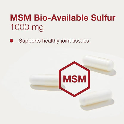 Protocol MSM Bioavailable Sulfur - 1,000mg - Supports Joint Health & Healthy Hair, Skin & Nails* - Vegan & Non-GMO - 180 Veg Capsules