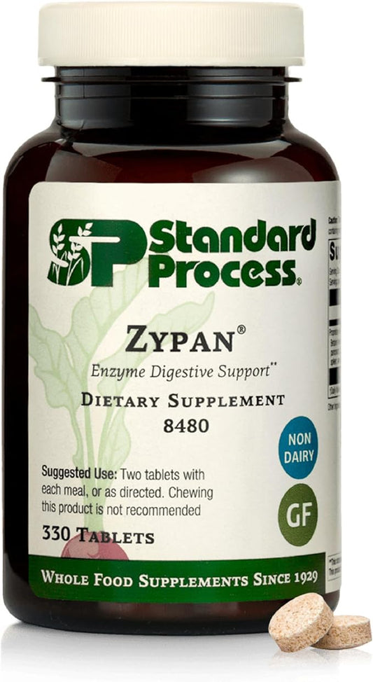 Standard Process Inc. Zypan - Digestive Health Support Supplement - HCI Supplement with Pancreatin, Betaine Hydrochloride & Pepsin - Support Macronutrient Digestion - 330 Tablets