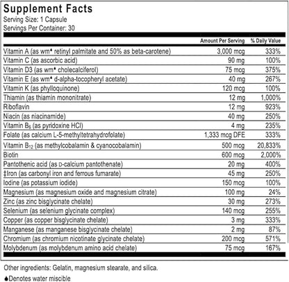 Celebrate Vitamins CelebrateONE 45, 45mg Iron - One A Day Bariatric Multivitamin, Essential Vitamins & Minerals - Gastric Bypass & Sleeve Gastrectomy Supplement (30 Capsules)