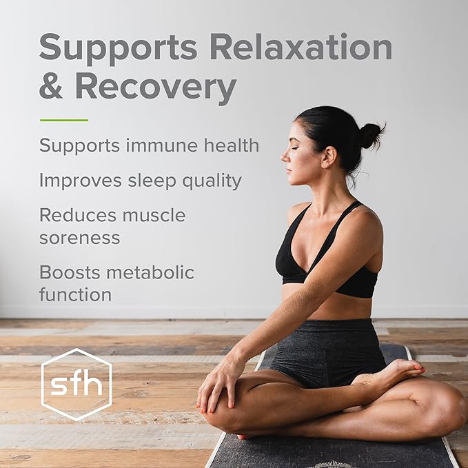 SFH Magnesium Glycinate 183mg - Highly Absorbable for Relaxation, Sleep & Recovery, Gentle on Stomach, Easy-to-Swallow Capsules, 45-Day Supply