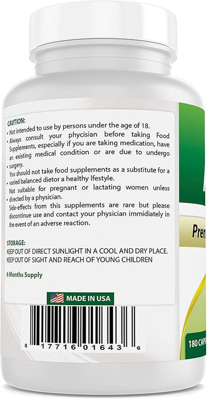Best Naturals Alfalfa Green Super Food 500 mg 180 Capsules (180 Count (Pack of 1))