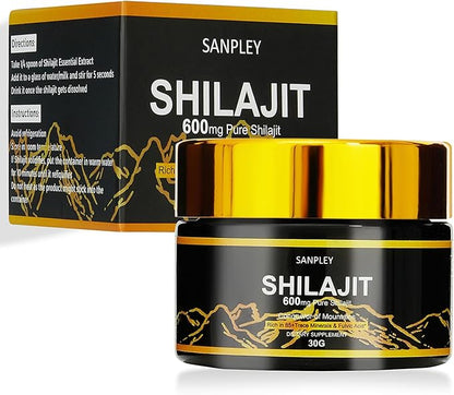 Shilajit Pure Himalayan Organic Resin,shilajit for Men and Women,85+ Trace Minerals,Humic and Fulvic Acid,600mg Gold-Grade Himalayan Shilajit Resin (30g)