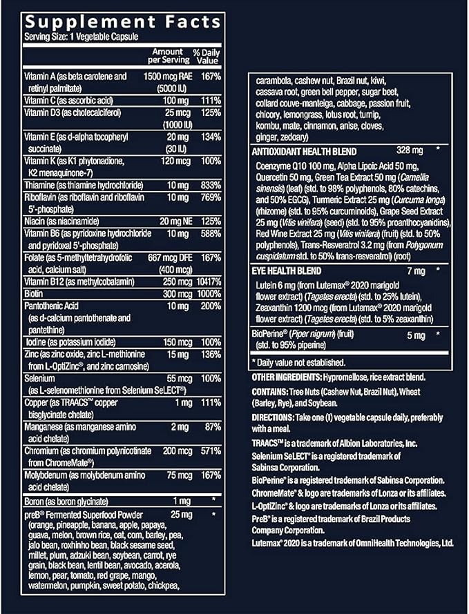 Bioactive Men's Multivitamin - One-Daily Multi (30 Vegetarian Capsules)