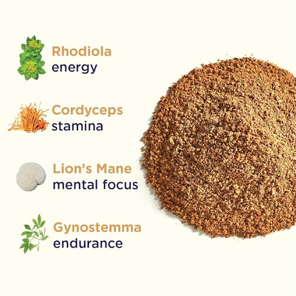 Rasa Bold – Adaptogenic Mushroom Coffee Alternative | Vegan, Keto, Whole 30, Ayurveda Wellness Tonic with Lion's Mane, Rhodiola, +Cordyceps (8 oz / 30 Servings)