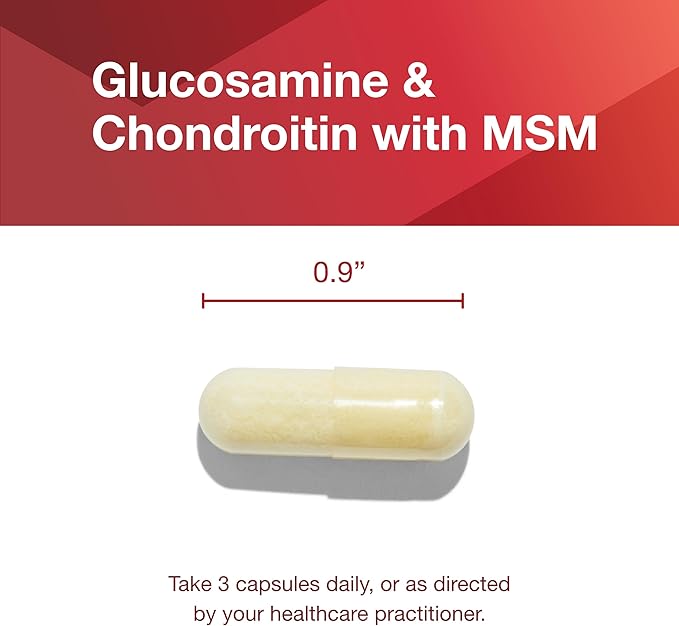 Protocol Glucosamine & Chondroitin with MSM - Joint Support* - Chondroitin MSM Supplement - Non-GMO & Dairy Free - 180 Veg Caps