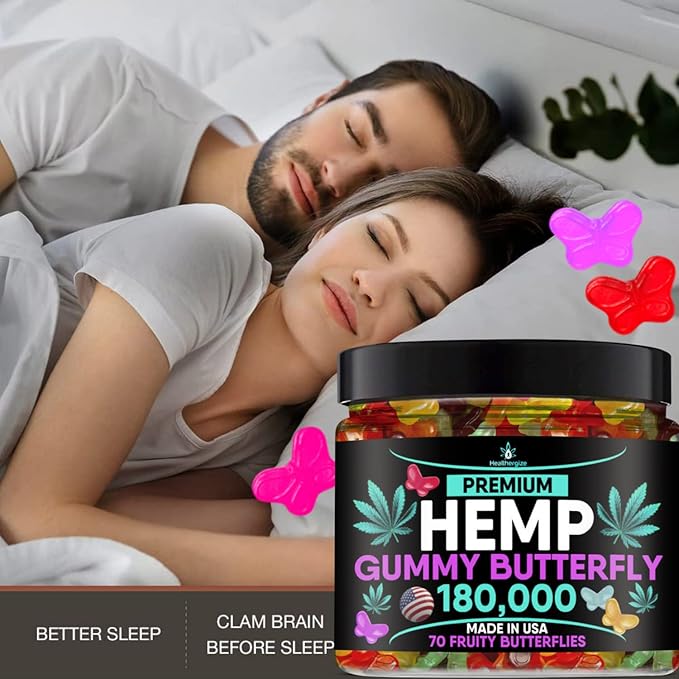 Hemp Gummies High Potency Natural Omega 3 6 9-Pure Calm and Serene-70 Count-Made in US